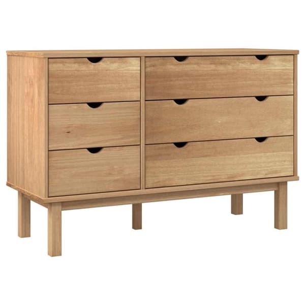 vidaXL Kommode OTTA 111x43x73,5 cm heltre furu