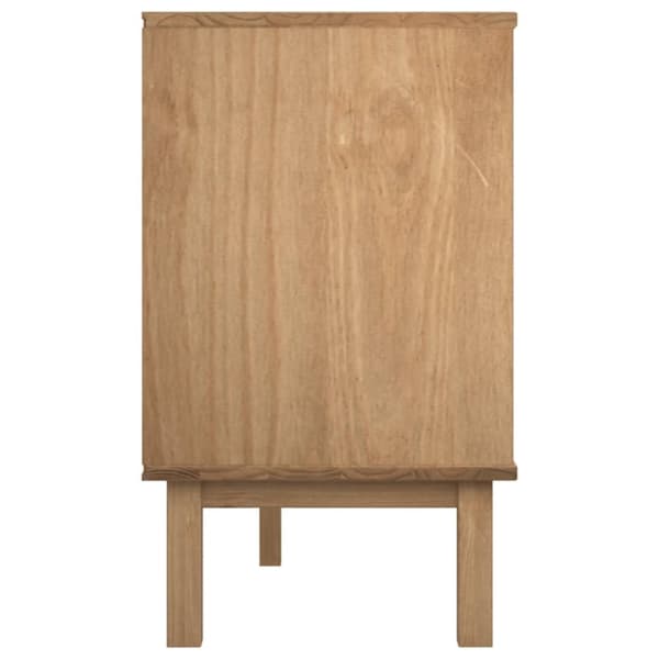 vidaXL Byrå OTTA brun&vit 111x43x73,5 cm massiv furu