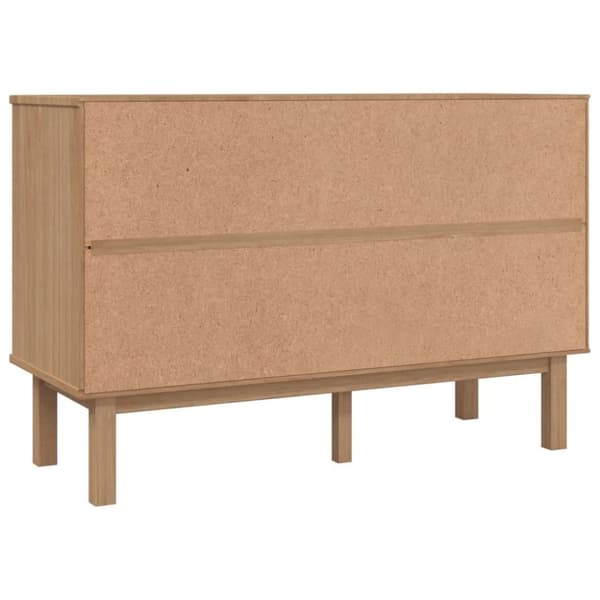 vidaXL Byrå OTTA brun&vit 111x43x73,5 cm massiv furu