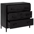 Miniatyrbilde 4 av 11: vidaXL Kommode svart 75x35x70 cm heltre furu