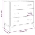 Miniatyrbilde 9 av 11: vidaXL Kommode svart 75x35x70 cm heltre furu