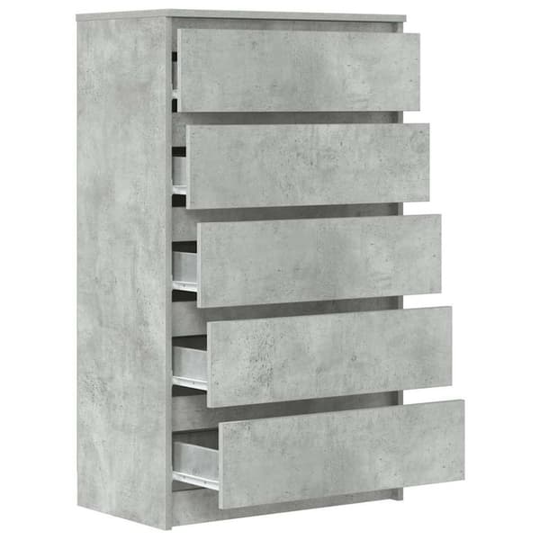 vidaXL Laatikosto betoninharmaa 60x36x103 cm tekninen puu