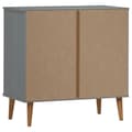 Miniatyrbillede 6 af 9: vidaXL kommode MOLDE 80x40x80 cm massivt fyrretræ grå