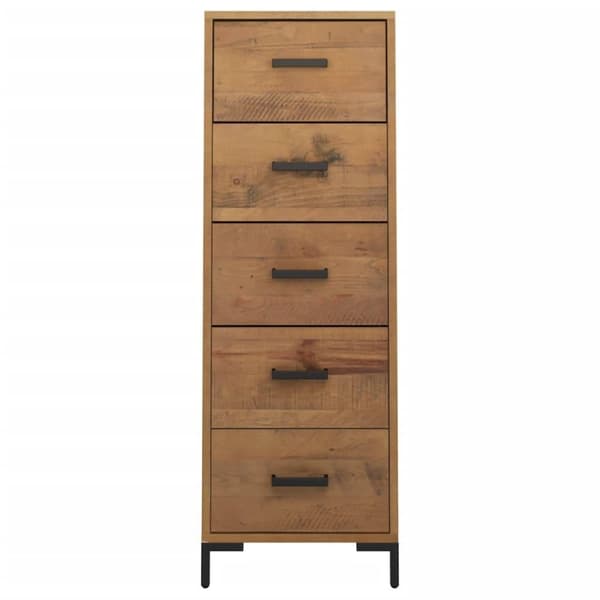 vidaXL kommode 42x35x110 cm massivt fyrretræ