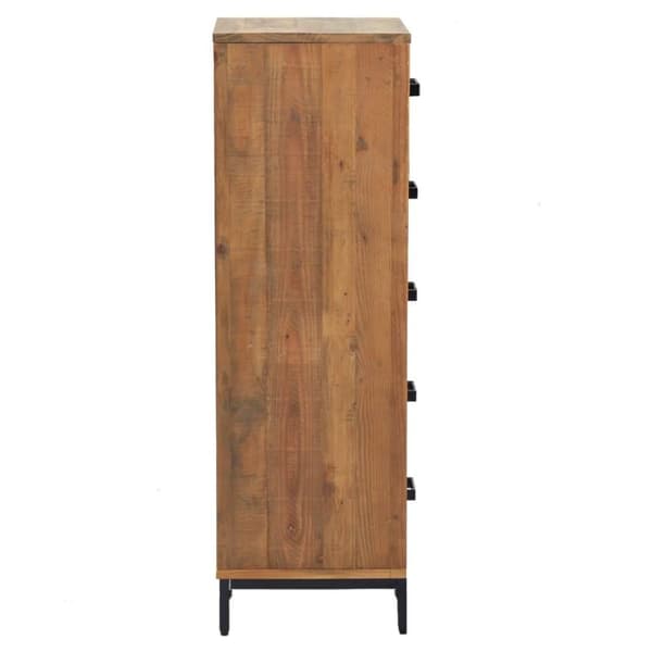 vidaXL kommode 42x35x110 cm massivt fyrretræ