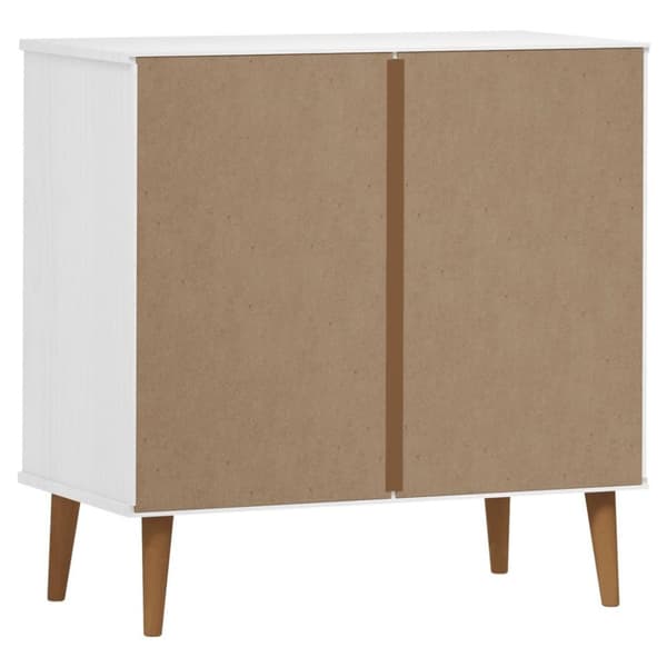 vidaXL kommode MOLDE 80x40x80 cm massivt fyrretræ hvid