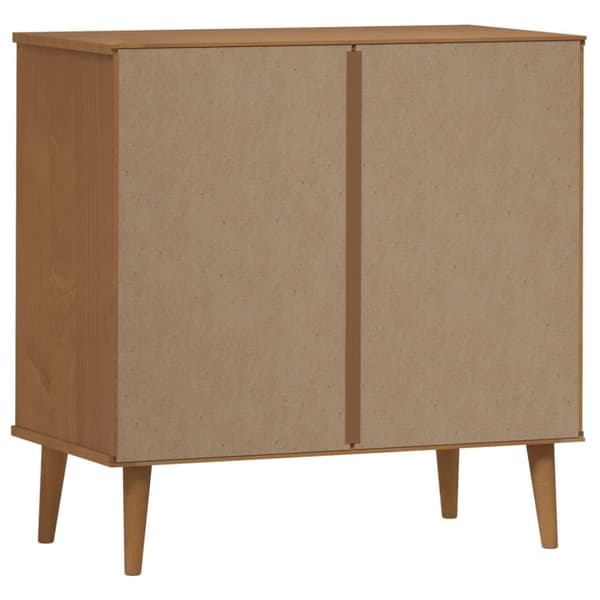 vidaXL kommode MOLDE 80x40x80 cm massivt fyrretræ brun