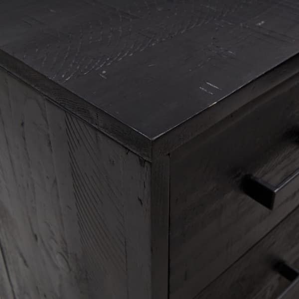 vidaXL Lipasto musta 75x35x70 cm täysi mänty