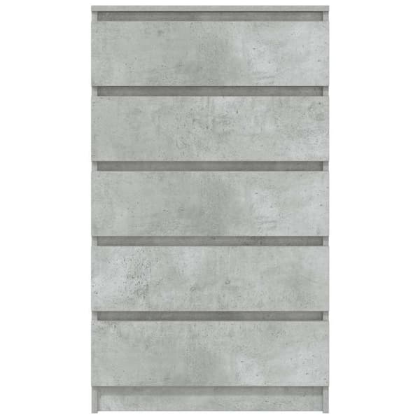 vidaXL Byrå betonggrå 60x36x103 cm konstruerat trä
