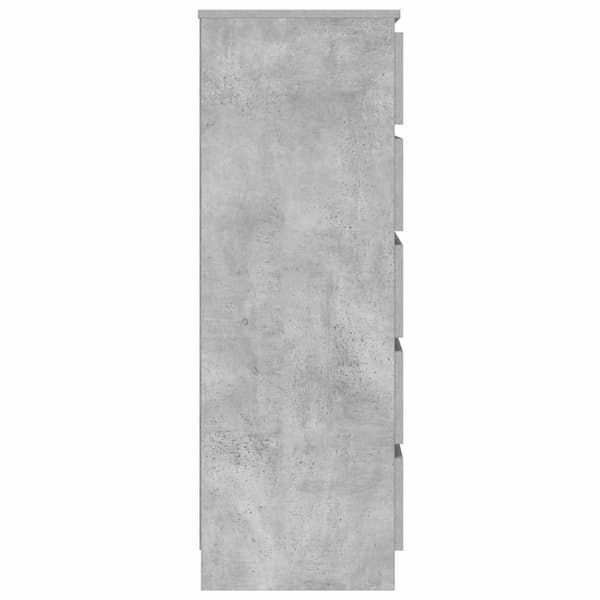 vidaXL Byrå betonggrå 60x36x103 cm konstruerat trä