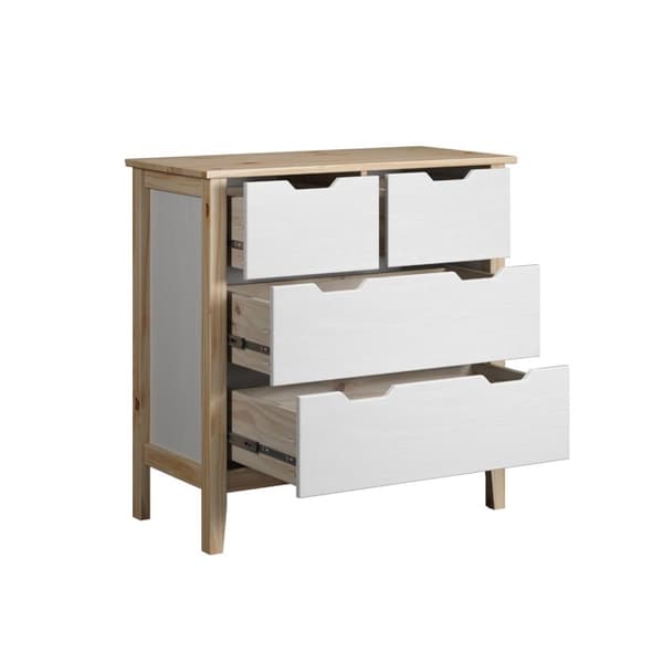 Latera kommode 2 + 2 skuffer hvid.