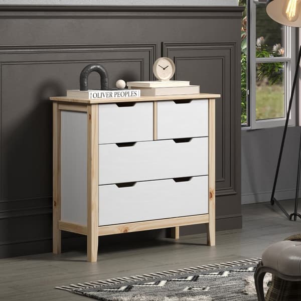 Latera kommode 2 + 2 skuffer hvid.