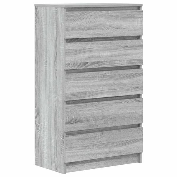 vidaXL kommode 60x36x103 cm konstrueret træ grå sonoma-eg