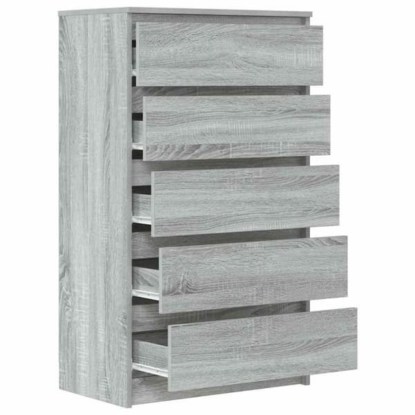 vidaXL kommode 60x36x103 cm konstrueret træ grå sonoma-eg