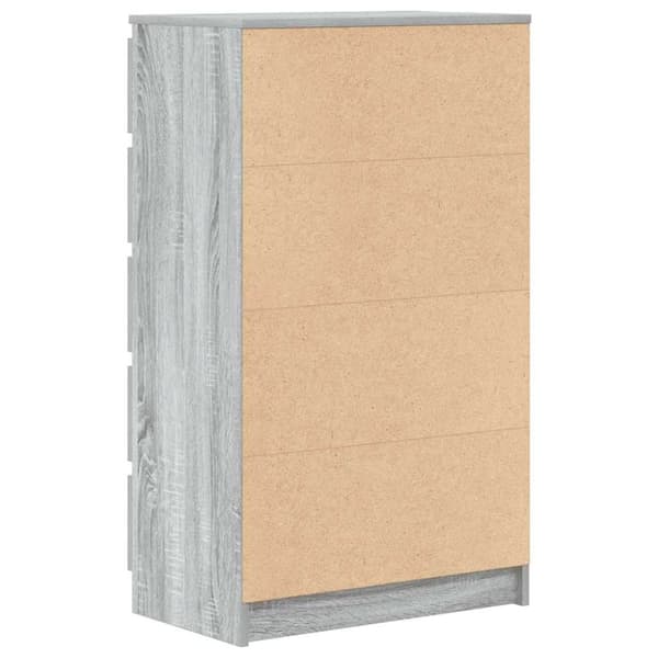 vidaXL Kommode grå sonoma 60x36x103 cm konstruert tre