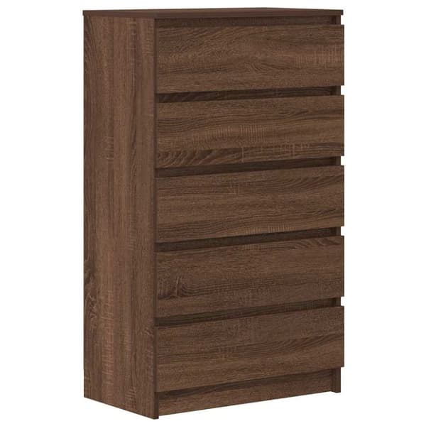 vidaXL kommode 60x36x103 cm konstrueret træ brun egetræsfarve