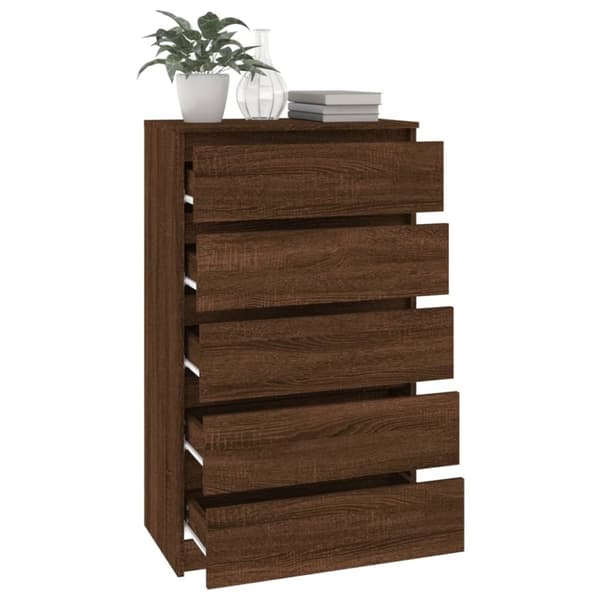 vidaXL kommode 60x36x103 cm konstrueret træ brun egetræsfarve