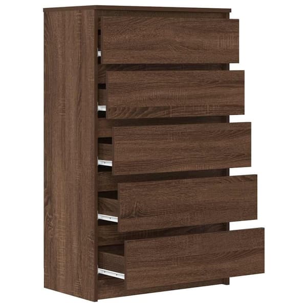 vidaXL kommode 60x36x103 cm konstrueret træ brun egetræsfarve