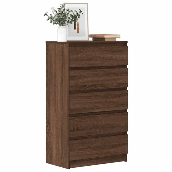 vidaXL kommode 60x36x103 cm konstrueret træ brun egetræsfarve