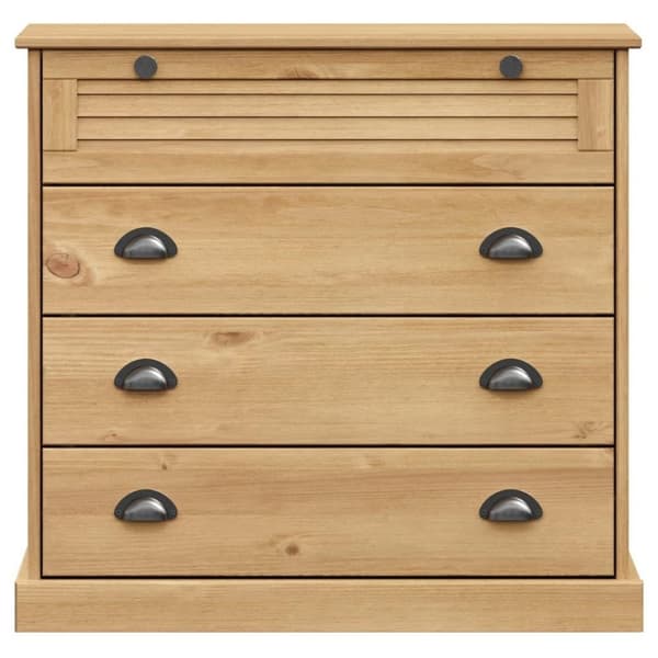 vidaXL kommode VIGO 80x40x76 cm massivt fyrretræ