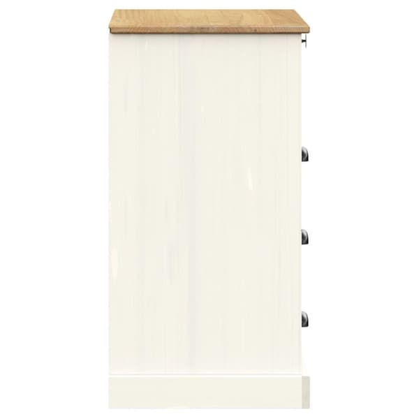 vidaXL Lipasto laatikoilla VIGO valkoinen 80x40x76 cm täysi mänty