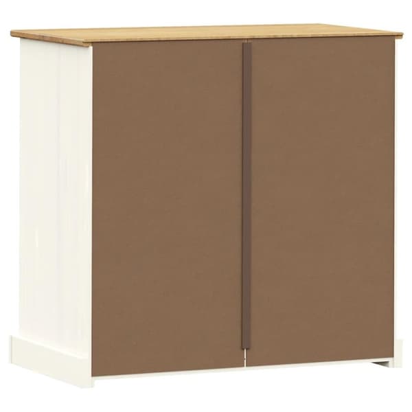 vidaXL Byrå VIGO vit 80x40x76 cm massiv furu