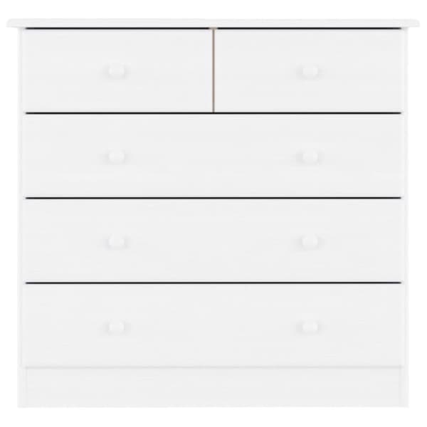 vidaXL Kommode ALTA hvit 77x35x73 cm heltre furu