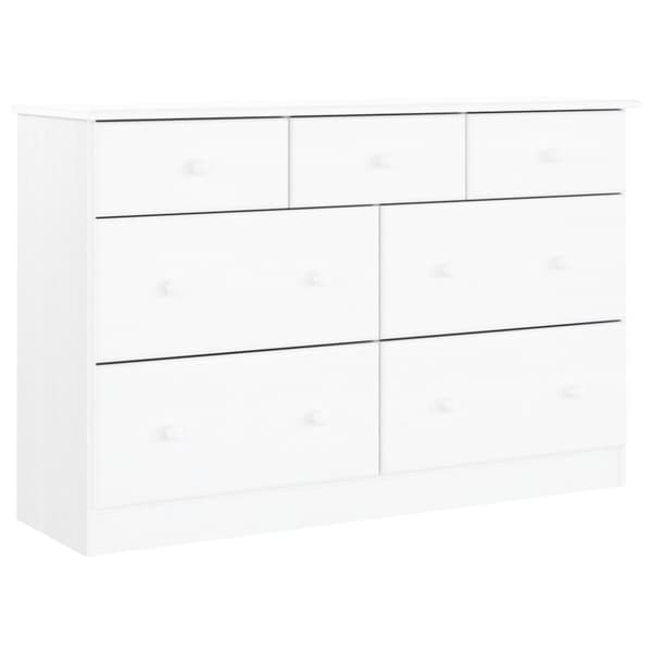 vidaXL Kommode ALTA hvit 112x35x73 cm heltre furu