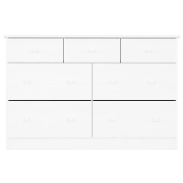 vidaXL Kommode ALTA hvit 112x35x73 cm heltre furu
