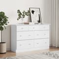 Miniatyrbilde 2 av 10: vidaXL Kommode ALTA hvit 112x35x73 cm heltre furu