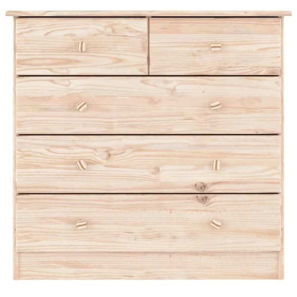 vidaXL kommode ALTA 77x35x73 cm massivt fyrretræ