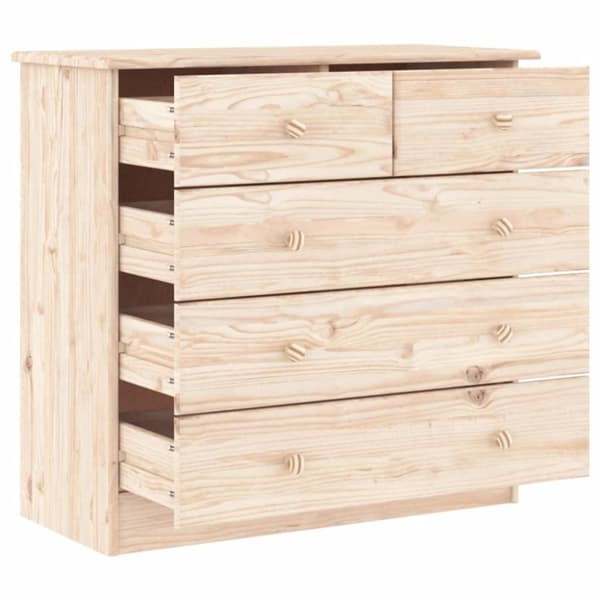 vidaXL kommode ALTA 77x35x73 cm massivt fyrretræ