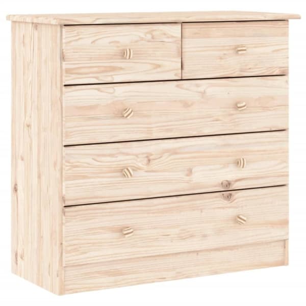 vidaXL kommode ALTA 77x35x73 cm massivt fyrretræ