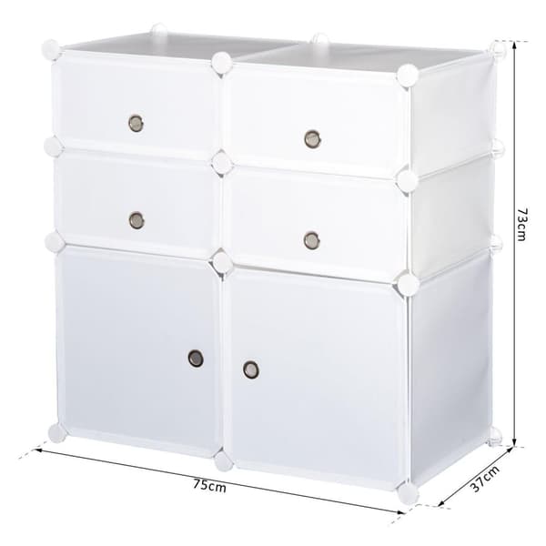 Rootz skabsgarderobe - hvid - stål, plast - 29,52 cm x 14,56 cm x 28,74 cm