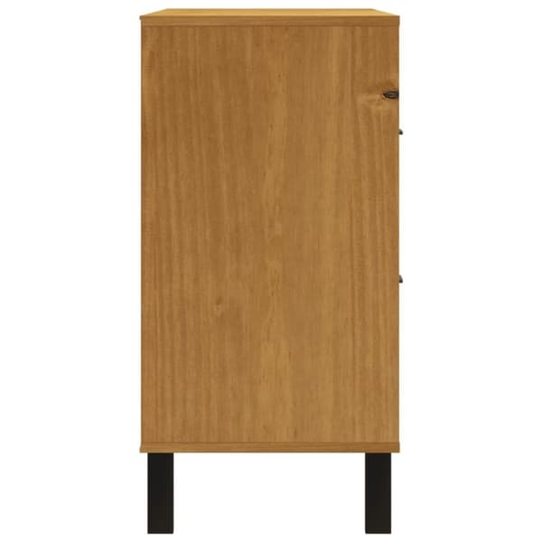vidaXL kommode FLAM 110x40x80 cm massivt fyrretræ