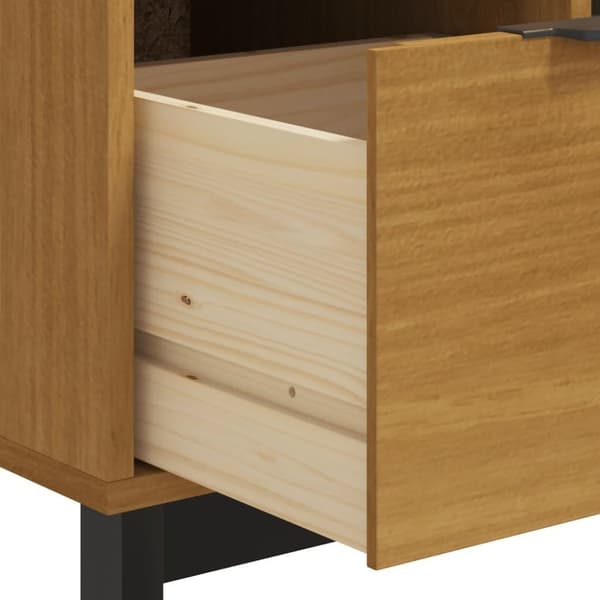 vidaXL kommode FLAM 110x40x80 cm massivt fyrretræ