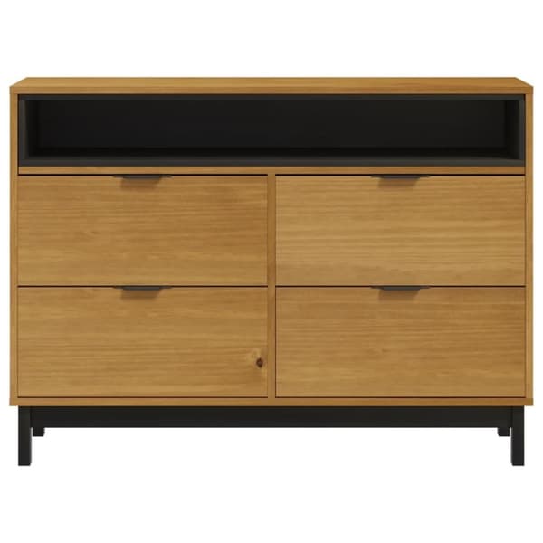 vidaXL kommode FLAM 110x40x80 cm massivt fyrretræ