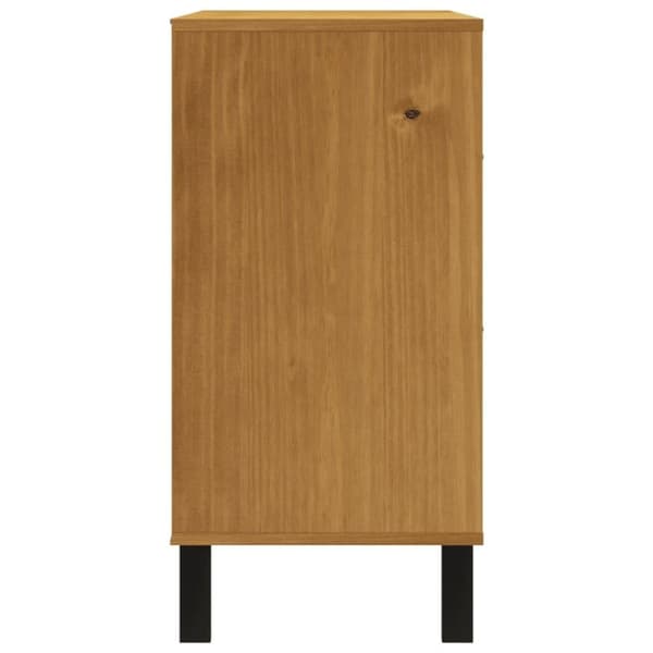 vidaXL kommode FLAM 110x40x80 cm massivt fyrretræ