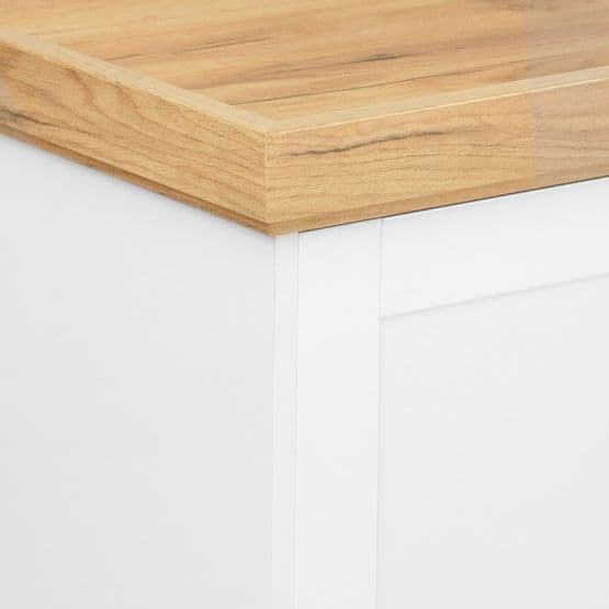 Skrivebord - Med 3 skabe - Hvid