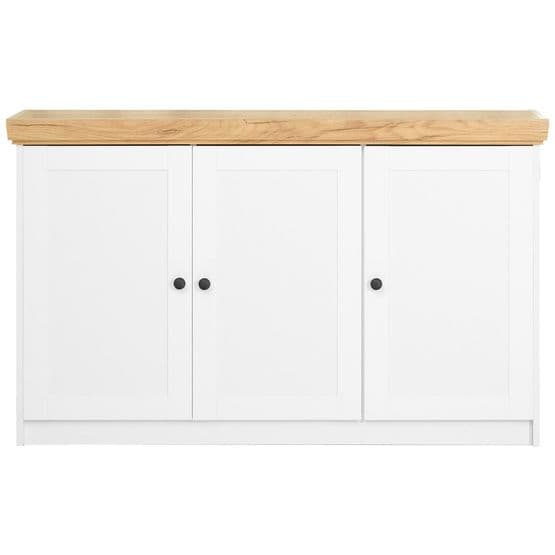 Skrivebord - Med 3 skabe - Hvid