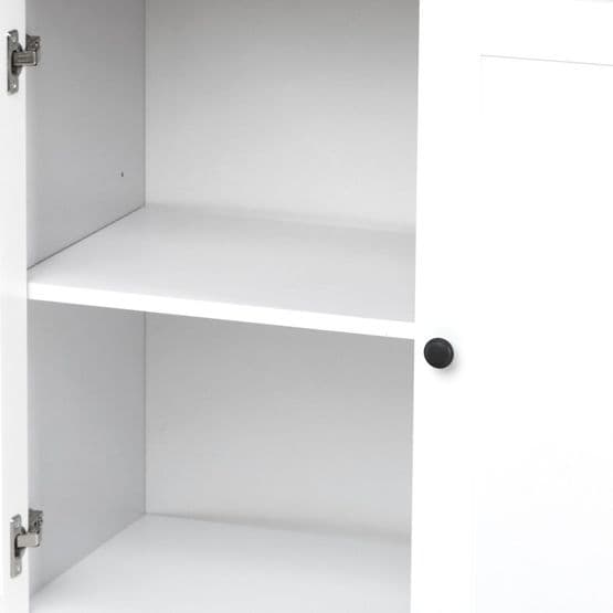 Skrivebord - Med 2 skabe - Hvid