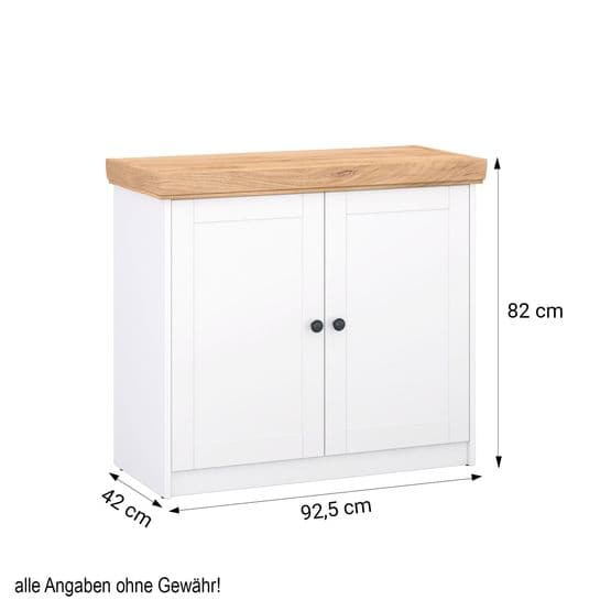 Skrivebord - Med 2 skabe - Hvid