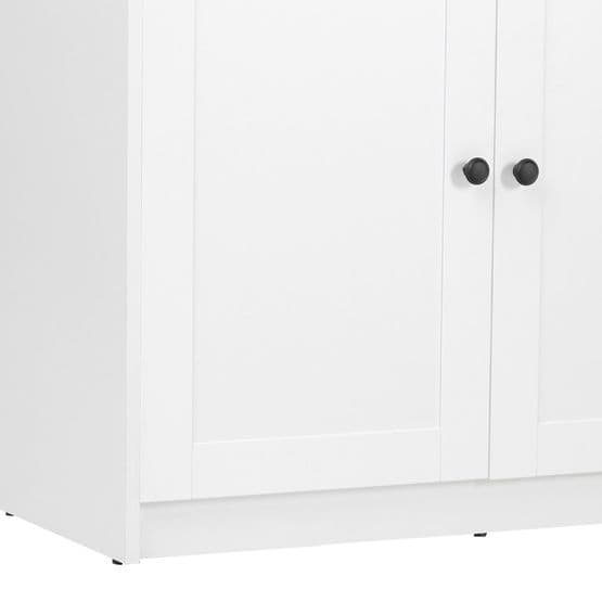 Skrivebord - Med 2 skabe - Hvid