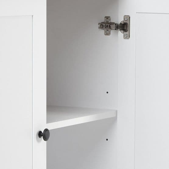 Skrivebord - Med 2 skabe - Hvid
