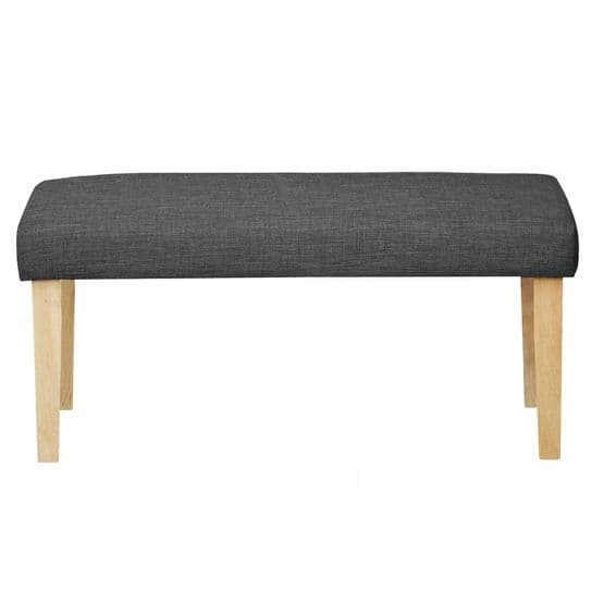 Bænk - PVC polstret bænk 103 Cm - Mørkegrå