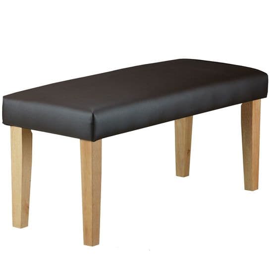 Bänk - PVC Klädd Bänk 103 Cm - Svart