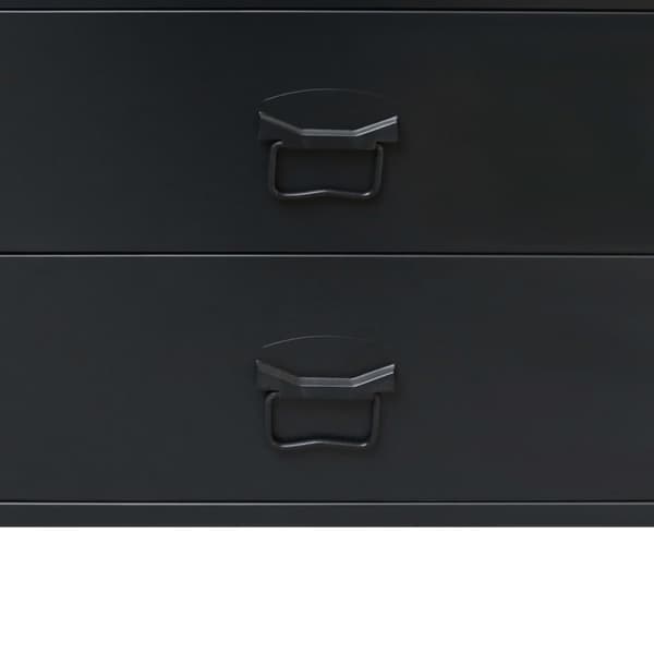 kommode i metal industriel stil 78 x 40 x 93 cm sort