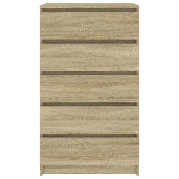 kommode 60x36x103 cm konstrueret træ sonoma-eg