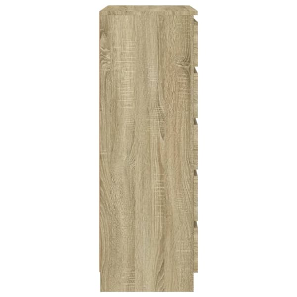 kommode 60x36x103 cm konstrueret træ sonoma-eg