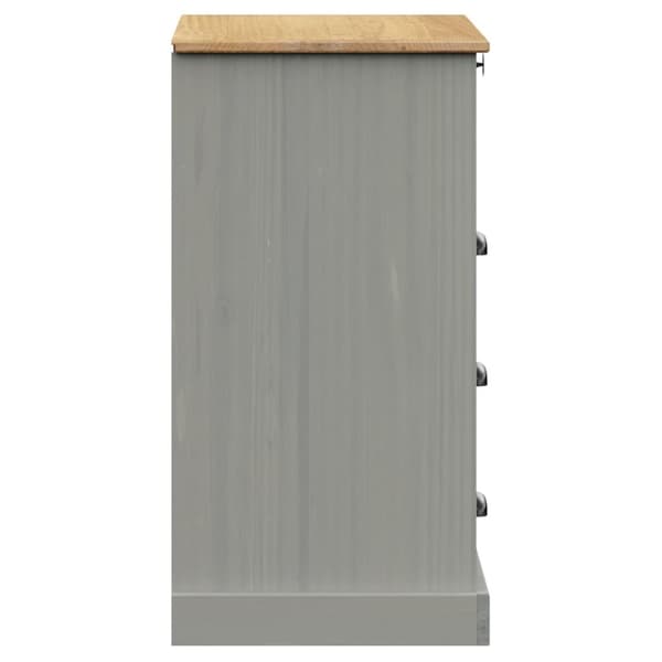 kommode VIGO 80x40x76 cm massivt fyrretræ grå